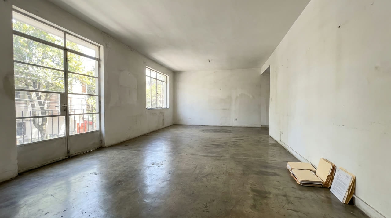 Sala vacía, antes del staging